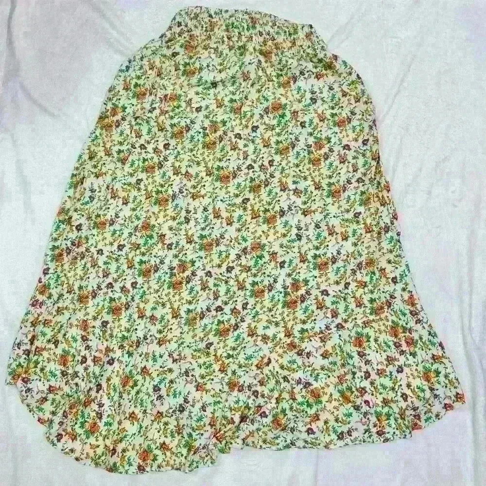 Cynthia Rowley BoHo Long Floral Skirt Elastic Waist With Buttons Size Small - Picture 2 of 6